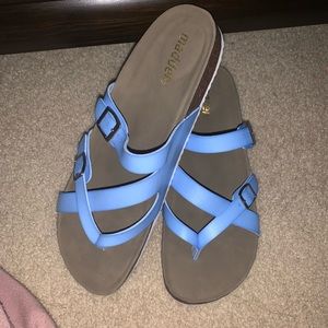 Blue sandals
